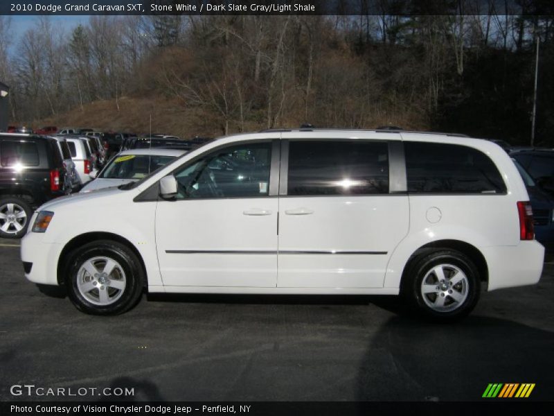 Stone White / Dark Slate Gray/Light Shale 2010 Dodge Grand Caravan SXT