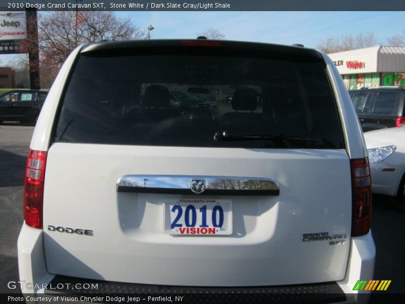 Stone White / Dark Slate Gray/Light Shale 2010 Dodge Grand Caravan SXT