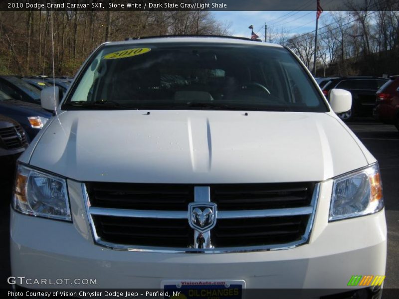 Stone White / Dark Slate Gray/Light Shale 2010 Dodge Grand Caravan SXT