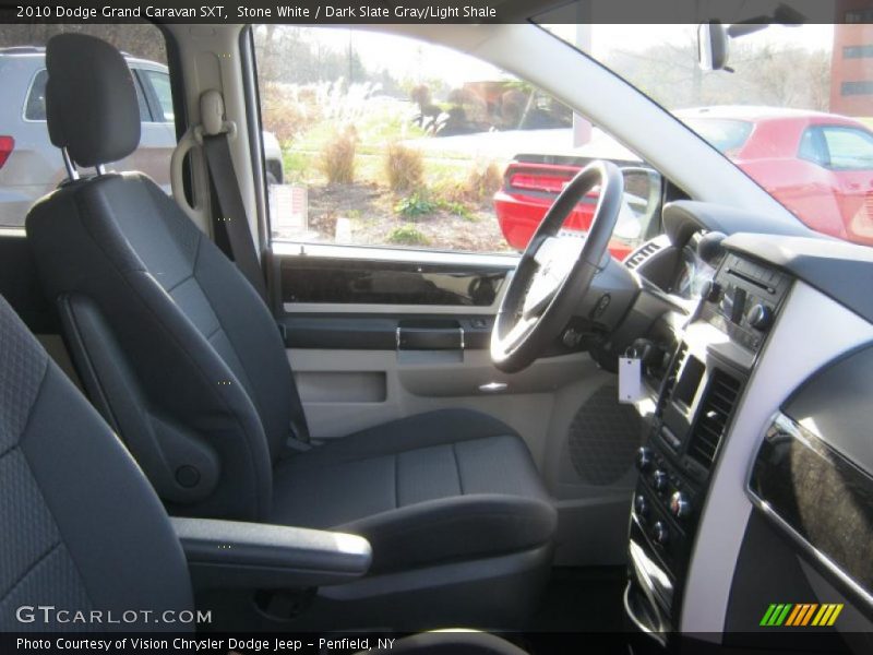 Stone White / Dark Slate Gray/Light Shale 2010 Dodge Grand Caravan SXT