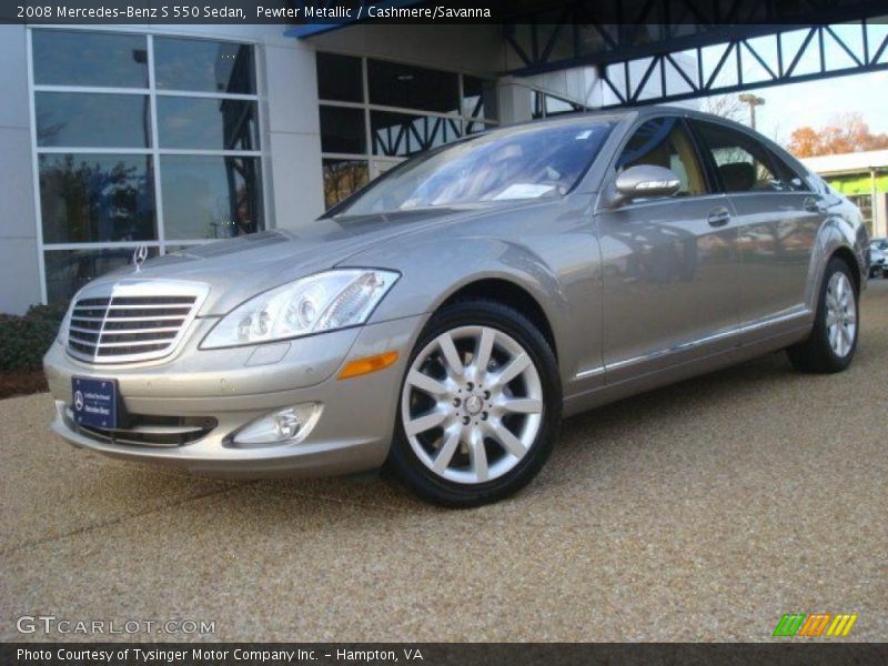 Pewter Metallic / Cashmere/Savanna 2008 Mercedes-Benz S 550 Sedan