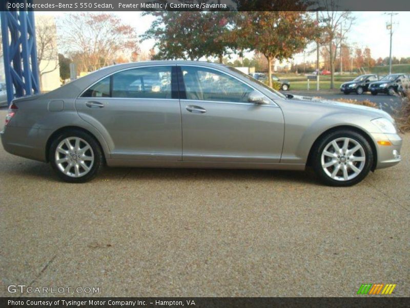 Pewter Metallic / Cashmere/Savanna 2008 Mercedes-Benz S 550 Sedan