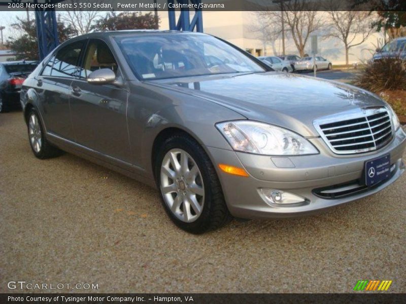 Pewter Metallic / Cashmere/Savanna 2008 Mercedes-Benz S 550 Sedan