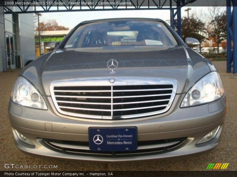 Pewter Metallic / Cashmere/Savanna 2008 Mercedes-Benz S 550 Sedan