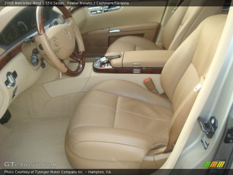 Pewter Metallic / Cashmere/Savanna 2008 Mercedes-Benz S 550 Sedan