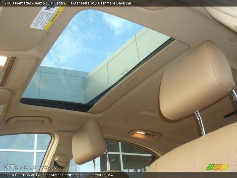 Pewter Metallic / Cashmere/Savanna 2008 Mercedes-Benz S 550 Sedan