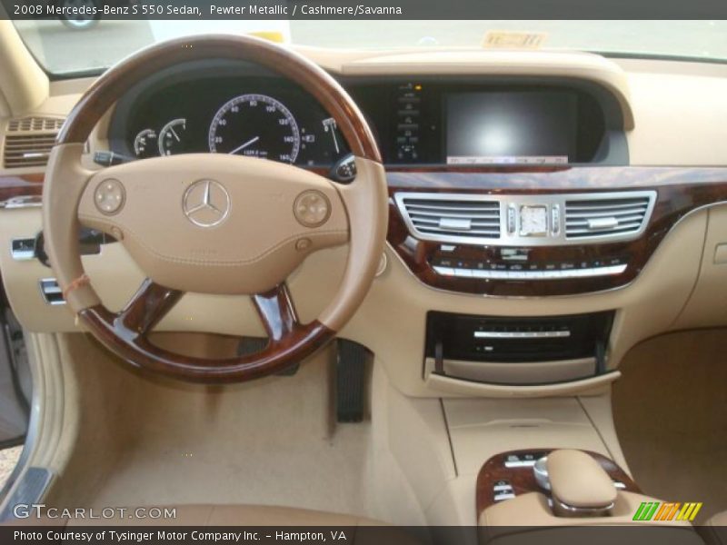 Pewter Metallic / Cashmere/Savanna 2008 Mercedes-Benz S 550 Sedan