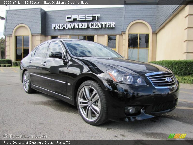 Black Obsidian / Graphite Black 2009 Infiniti M 35 S Sedan