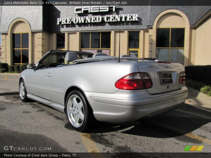 Brilliant Silver Metallic / Ash/Dark Ash 2001 Mercedes-Benz CLK 430 Cabriolet