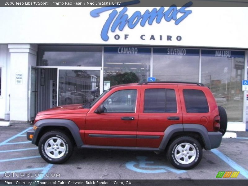 Inferno Red Pearl / Medium Slate Gray 2006 Jeep Liberty Sport