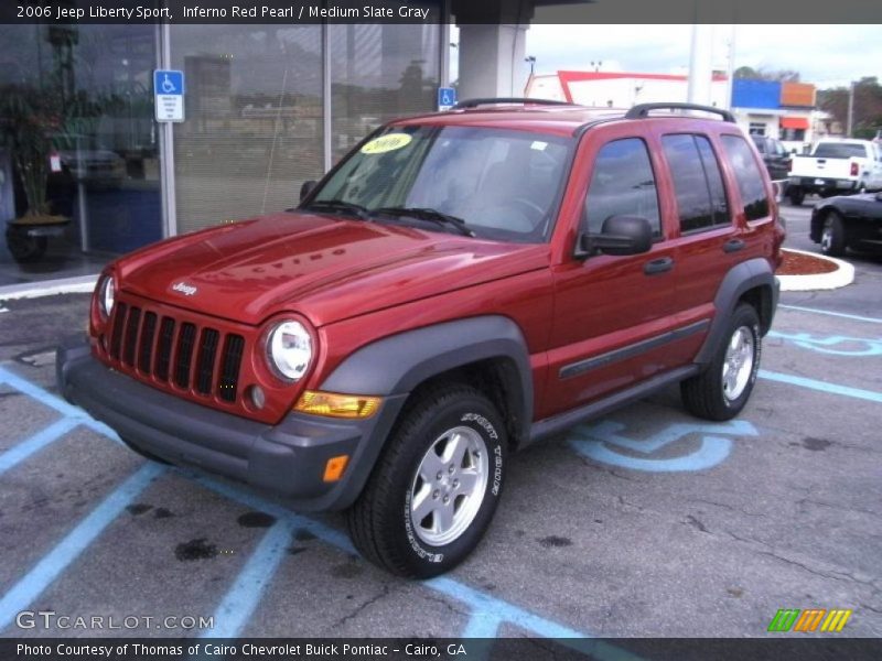 Inferno Red Pearl / Medium Slate Gray 2006 Jeep Liberty Sport