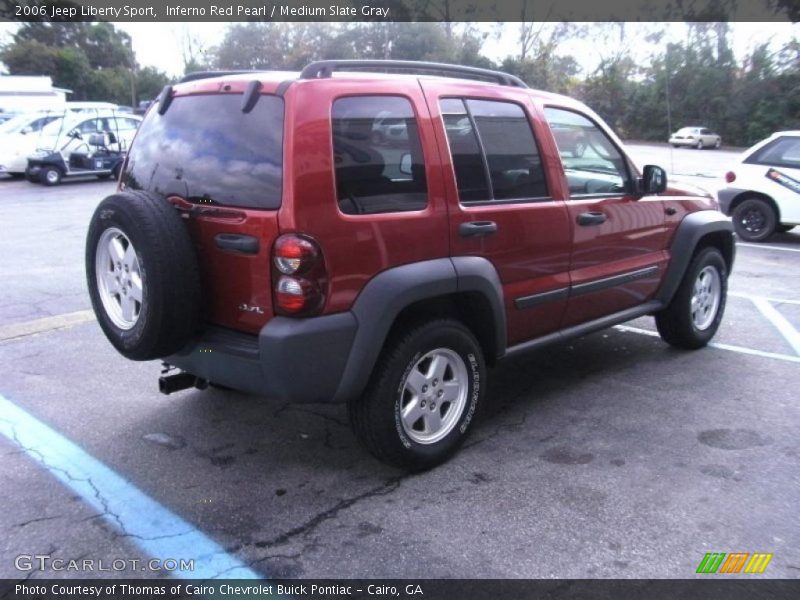 Inferno Red Pearl / Medium Slate Gray 2006 Jeep Liberty Sport