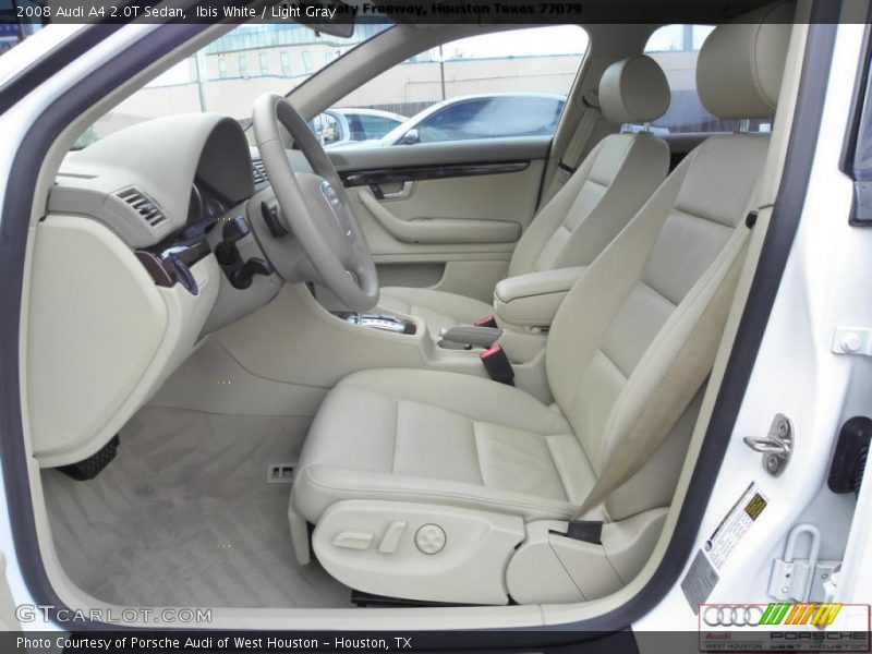 Ibis White / Light Gray 2008 Audi A4 2.0T Sedan