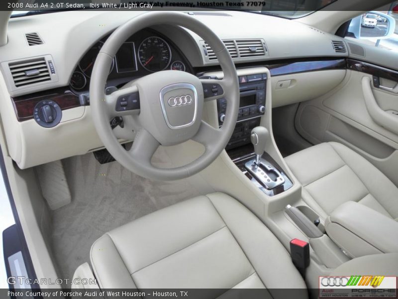 Ibis White / Light Gray 2008 Audi A4 2.0T Sedan