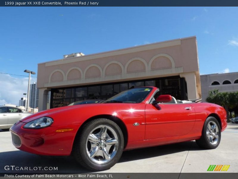 Phoenix Red / Ivory 1999 Jaguar XK XK8 Convertible