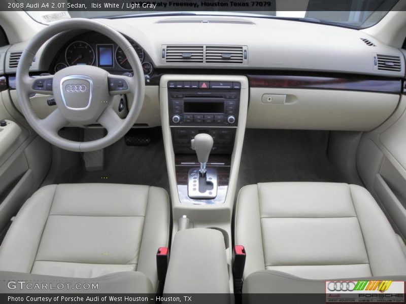 Ibis White / Light Gray 2008 Audi A4 2.0T Sedan