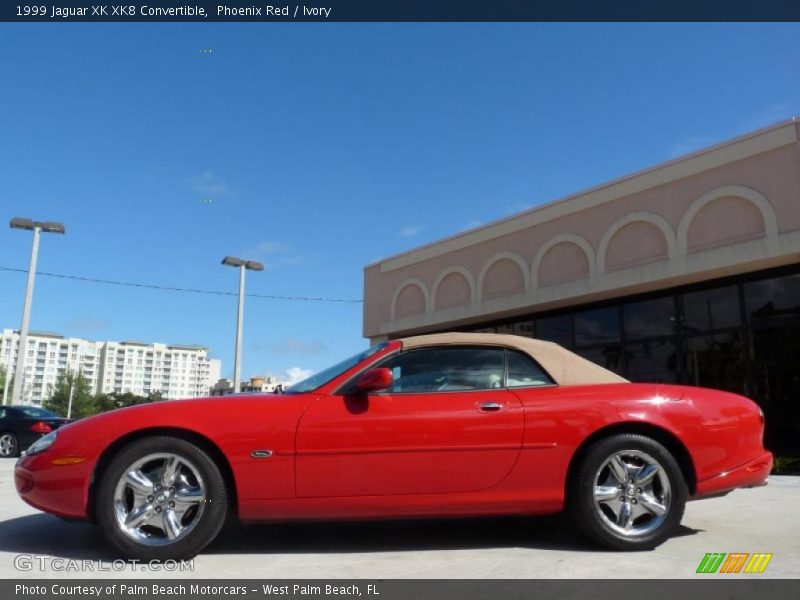 Phoenix Red / Ivory 1999 Jaguar XK XK8 Convertible