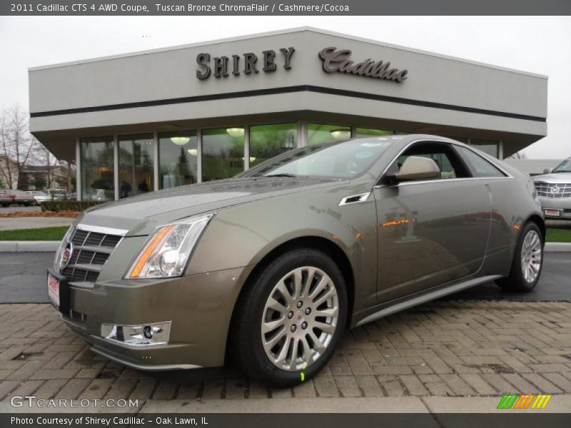 Tuscan Bronze ChromaFlair / Cashmere/Cocoa 2011 Cadillac CTS 4 AWD Coupe