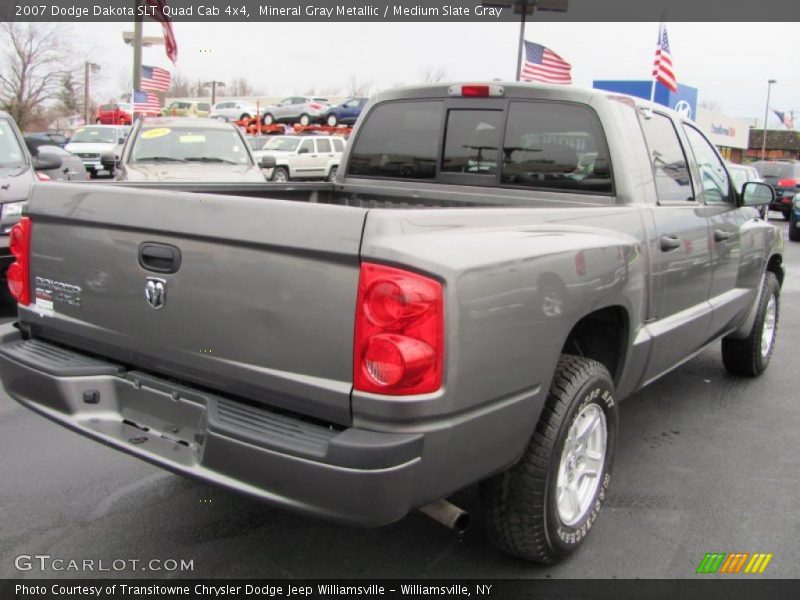 Mineral Gray Metallic / Medium Slate Gray 2007 Dodge Dakota SLT Quad Cab 4x4