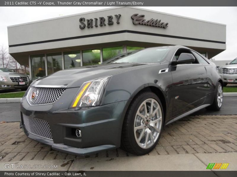 Thunder Gray ChromaFlair / Light Titanium/Ebony 2011 Cadillac CTS -V Coupe