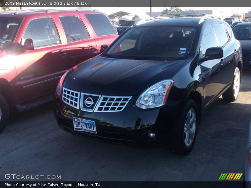Wicked Black / Black 2009 Nissan Rogue SL