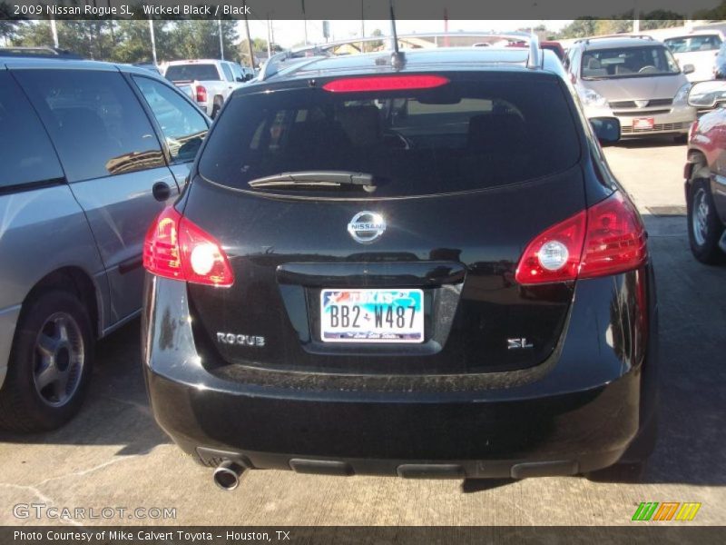 Wicked Black / Black 2009 Nissan Rogue SL