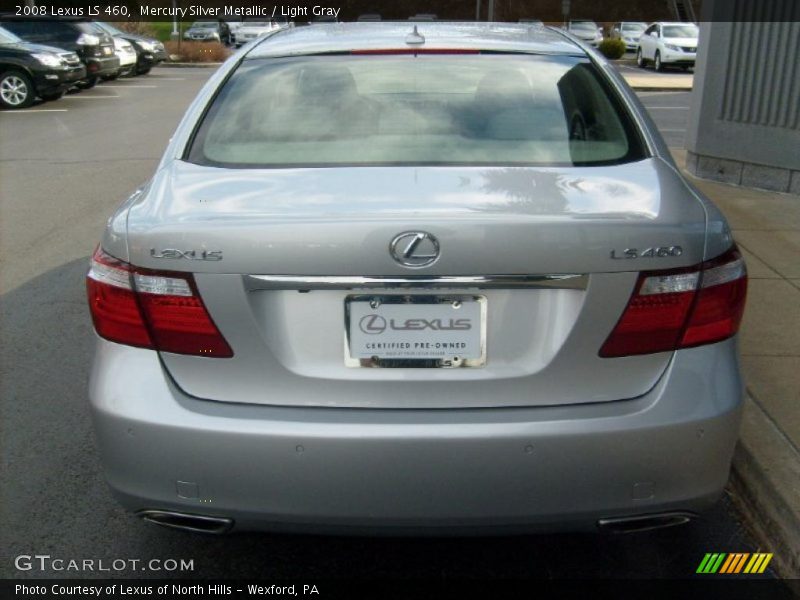 Mercury Silver Metallic / Light Gray 2008 Lexus LS 460