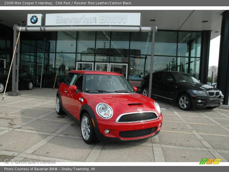 Chili Red / Rooster Red Leather/Carbon Black 2008 Mini Cooper S Hardtop