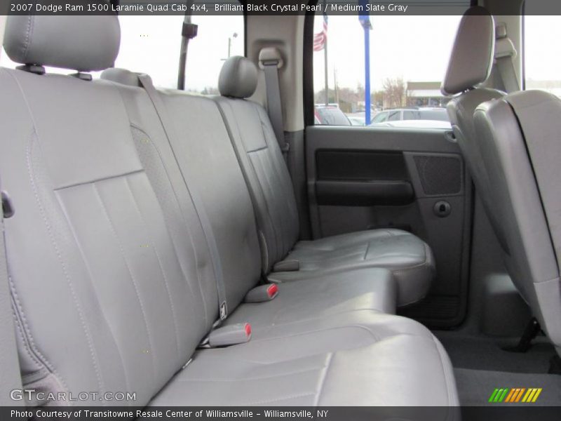 Brilliant Black Crystal Pearl / Medium Slate Gray 2007 Dodge Ram 1500 Laramie Quad Cab 4x4