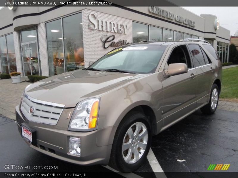 Radiant Bronze / Ebony/Ebony 2008 Cadillac SRX 4 V8 AWD