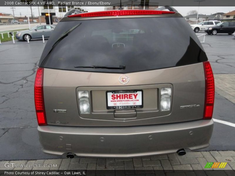 Radiant Bronze / Ebony/Ebony 2008 Cadillac SRX 4 V8 AWD