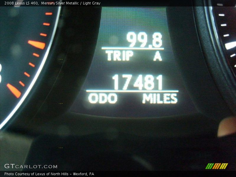 Mercury Silver Metallic / Light Gray 2008 Lexus LS 460