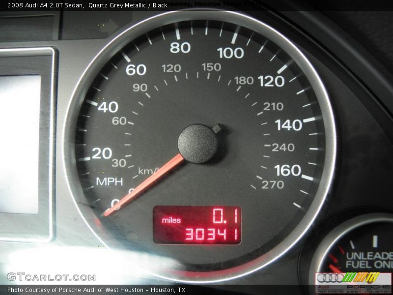 Quartz Grey Metallic / Black 2008 Audi A4 2.0T Sedan