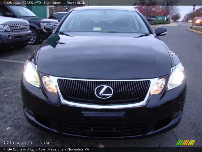 Black Sapphire Pearl / Black 2008 Lexus GS 350 AWD