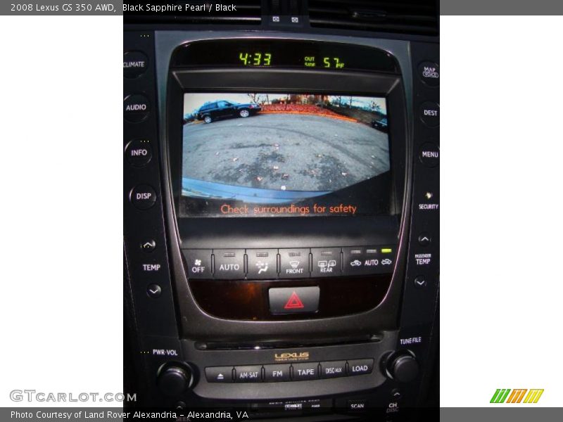Black Sapphire Pearl / Black 2008 Lexus GS 350 AWD