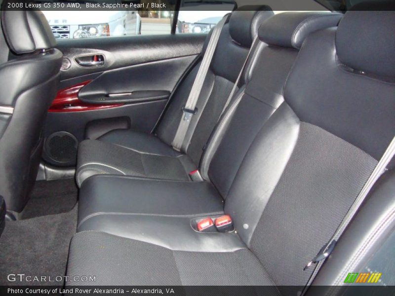 Black Sapphire Pearl / Black 2008 Lexus GS 350 AWD
