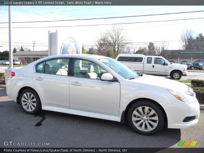 Satin White Pearl / Warm Ivory 2010 Subaru Legacy 3.6R Limited Sedan