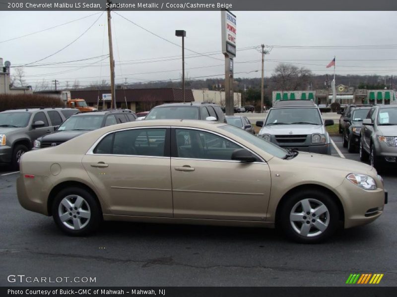 Sandstone Metallic / Cocoa/Cashmere Beige 2008 Chevrolet Malibu LS Sedan