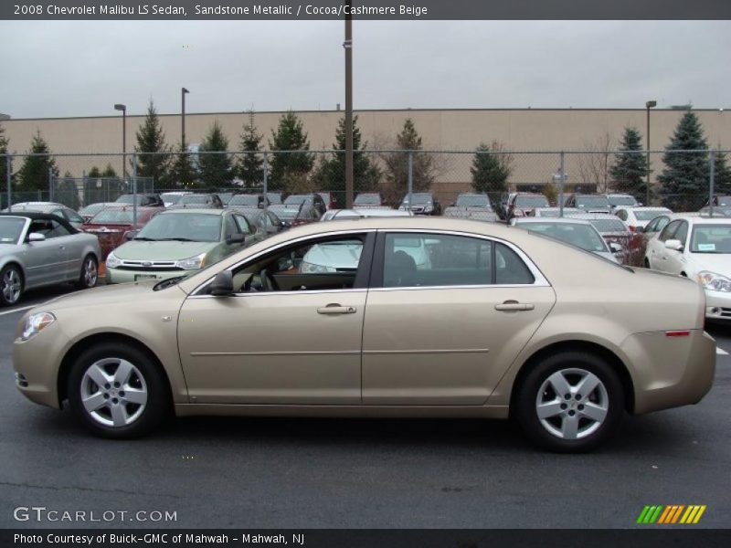 Sandstone Metallic / Cocoa/Cashmere Beige 2008 Chevrolet Malibu LS Sedan