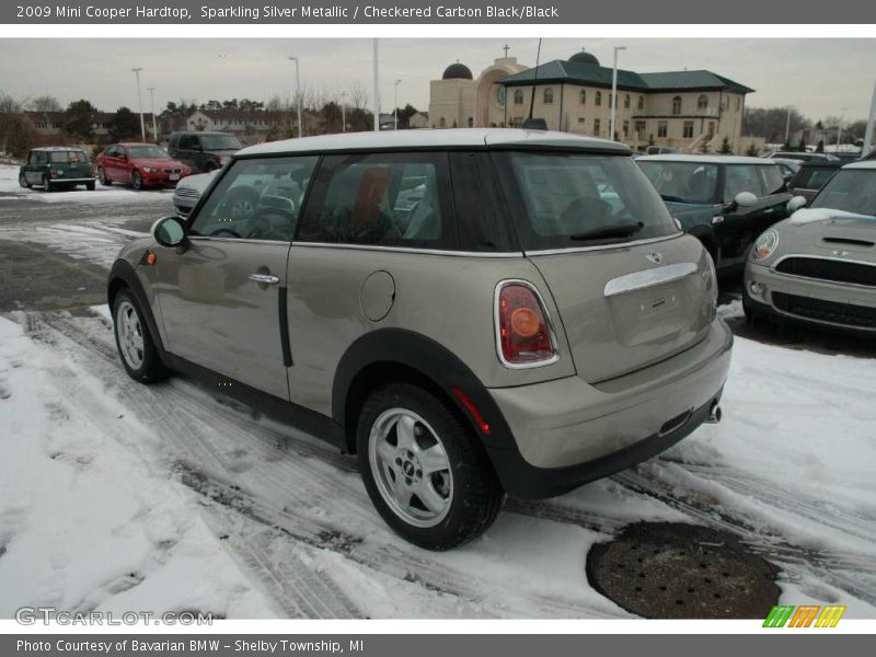Sparkling Silver Metallic / Checkered Carbon Black/Black 2009 Mini Cooper Hardtop