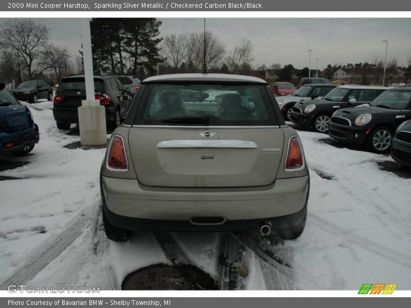 Sparkling Silver Metallic / Checkered Carbon Black/Black 2009 Mini Cooper Hardtop