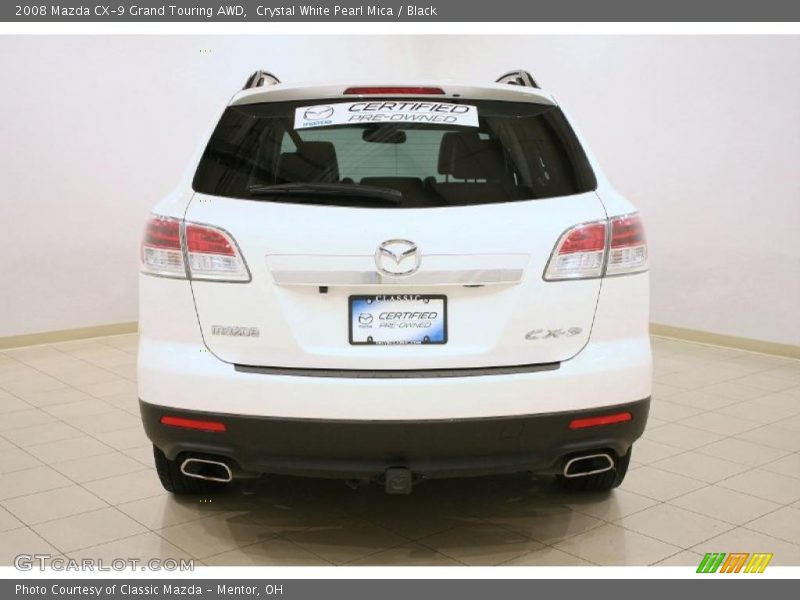 Crystal White Pearl Mica / Black 2008 Mazda CX-9 Grand Touring AWD