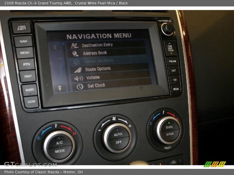 Crystal White Pearl Mica / Black 2008 Mazda CX-9 Grand Touring AWD