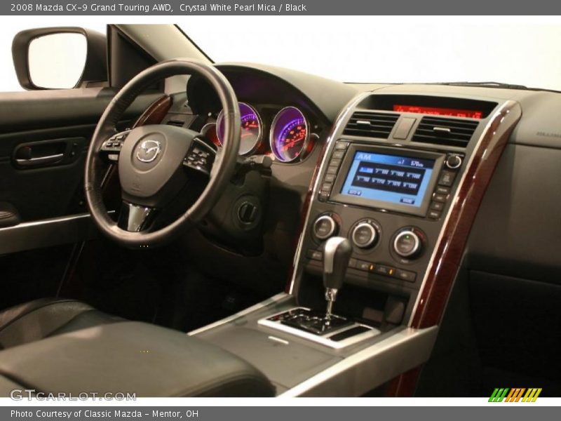 Crystal White Pearl Mica / Black 2008 Mazda CX-9 Grand Touring AWD