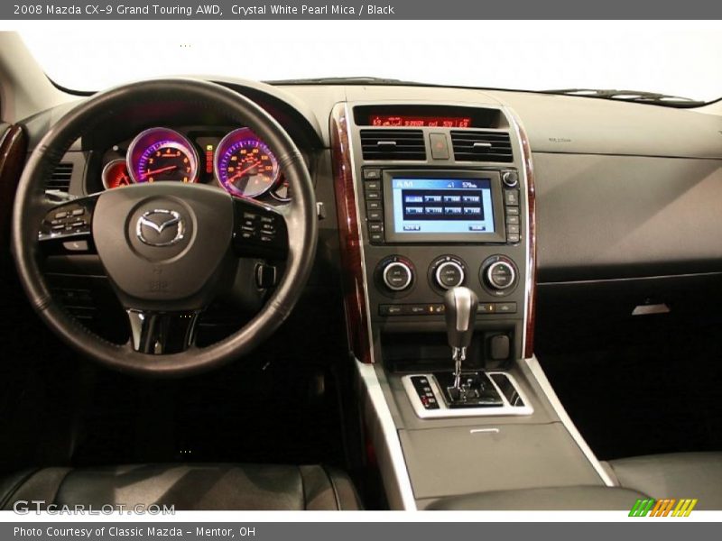 Crystal White Pearl Mica / Black 2008 Mazda CX-9 Grand Touring AWD