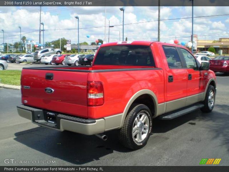 Bright Red / Tan 2008 Ford F150 Lariat SuperCrew