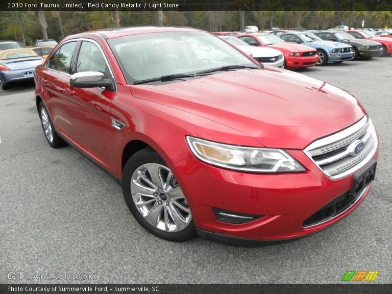 Red Candy Metallic / Light Stone 2010 Ford Taurus Limited