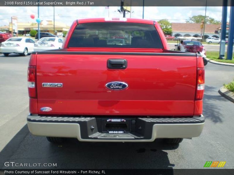 Bright Red / Tan 2008 Ford F150 Lariat SuperCrew
