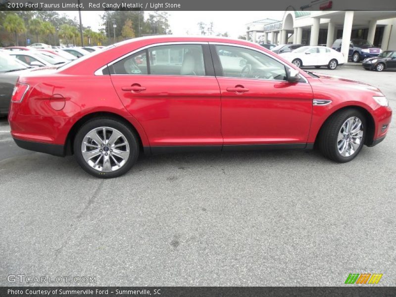 Red Candy Metallic / Light Stone 2010 Ford Taurus Limited