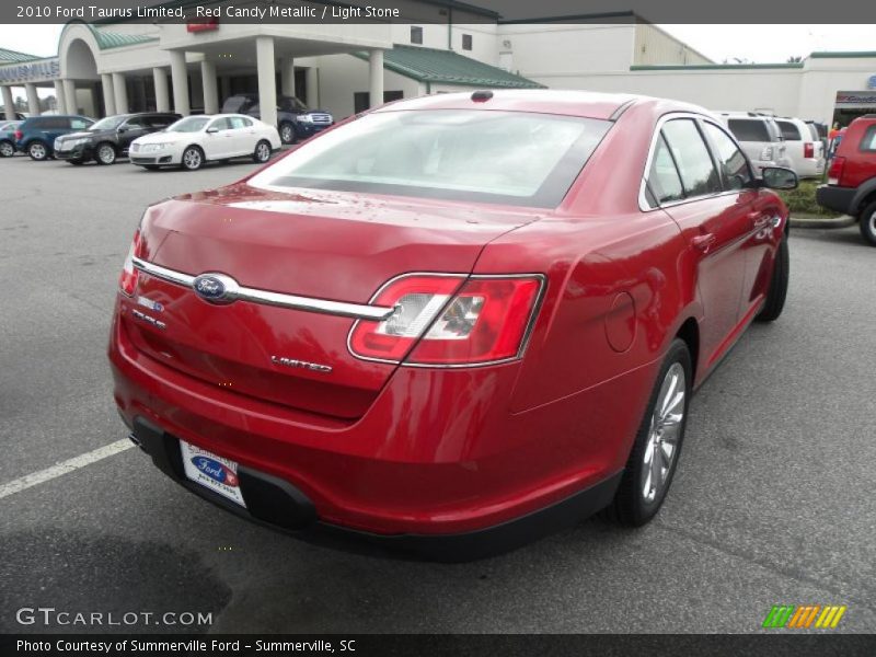 Red Candy Metallic / Light Stone 2010 Ford Taurus Limited
